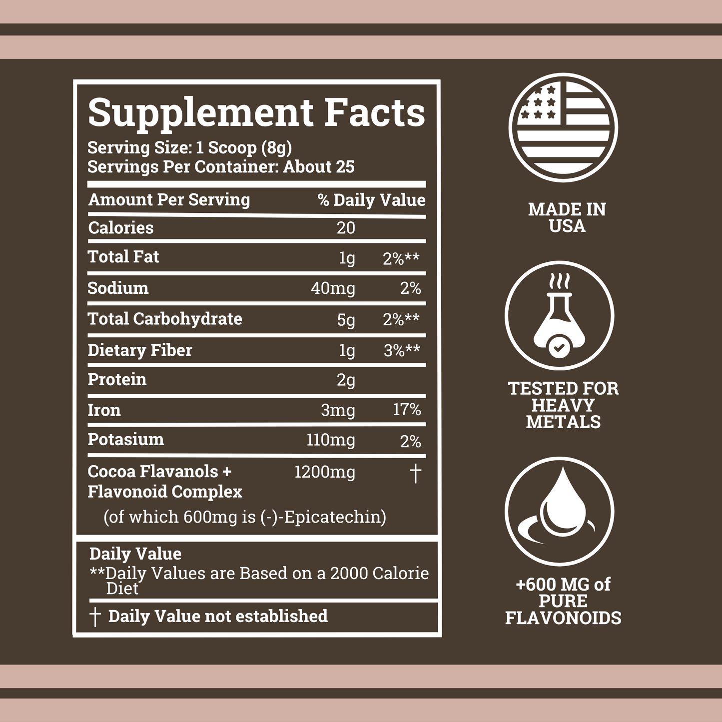 O'Maria Supercharged Cocoa Flavanols 1200MG