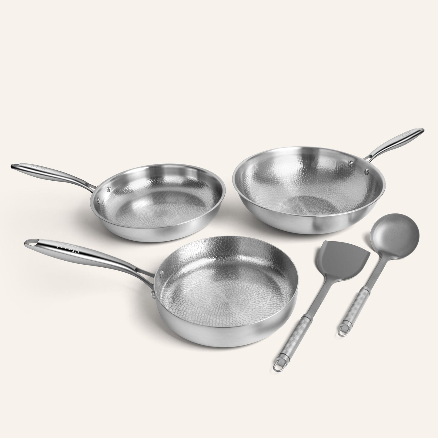 Titanium Hammered Cookware Set Pro